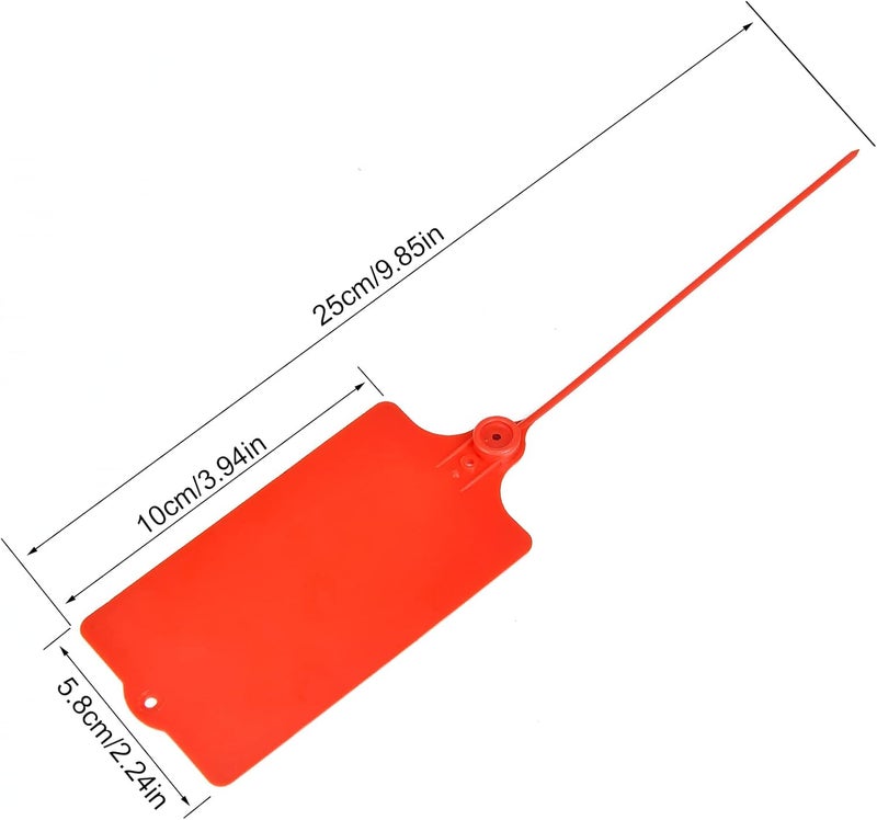 LeadSeals 100 Plastic Shipping Tags - Waterproof, Writable, Hanging Tags with One Red Marker Pen - Image 5